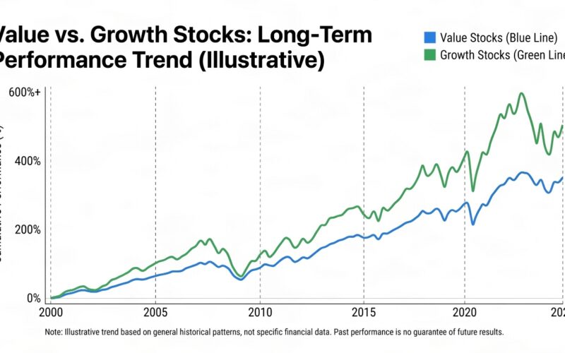 Value vs Growth Stocks Performance Chart
