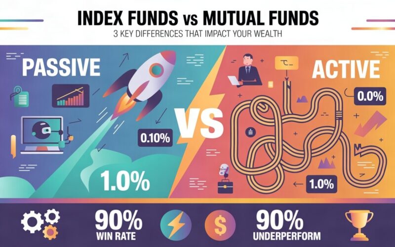 Explain Three Key Differences Between Index Funds and Mutual Funds